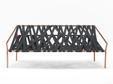LIGOMANCER - 2 seater sofa in metal and elastic bands by JCP UNIVERSE - view 2